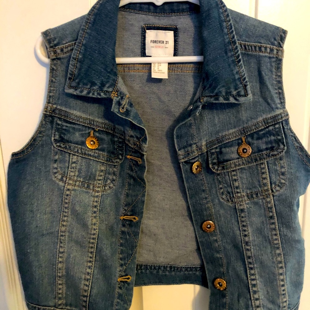Forever 21 girl denim vest